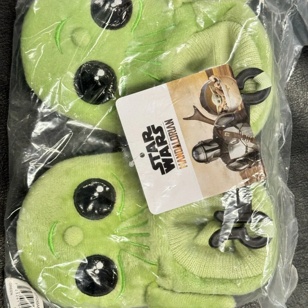 Star Wars Green Baby Yoda Slippers Plush Cozy Design